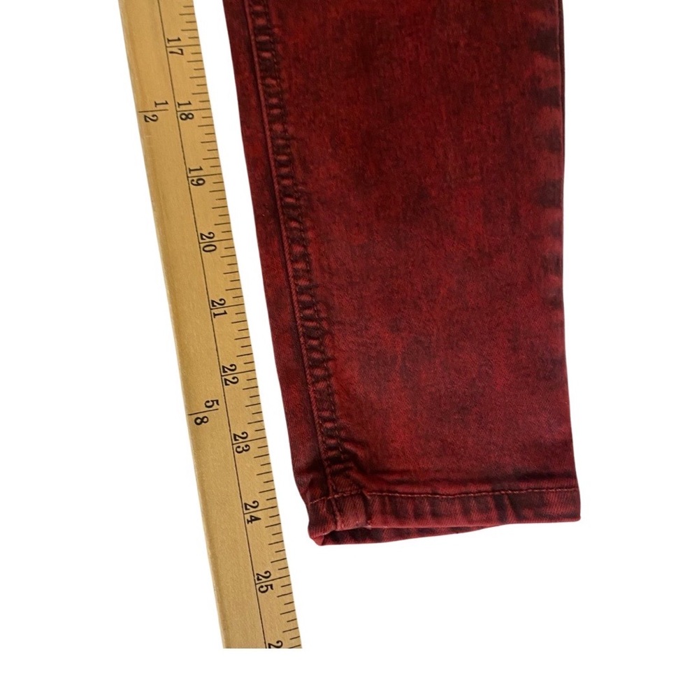TOPSHOP JAIME- high waist Red Acid Wash Skinny jeans - Picture 6 of 13